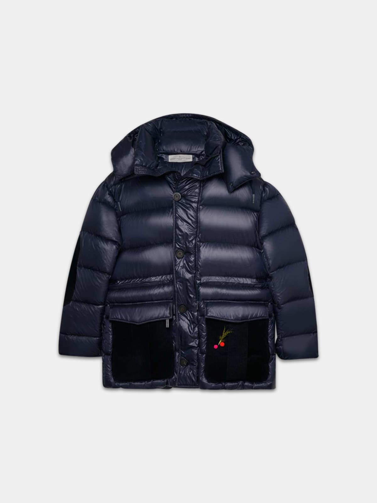 Isao puffer coat in nylon padded with feathers