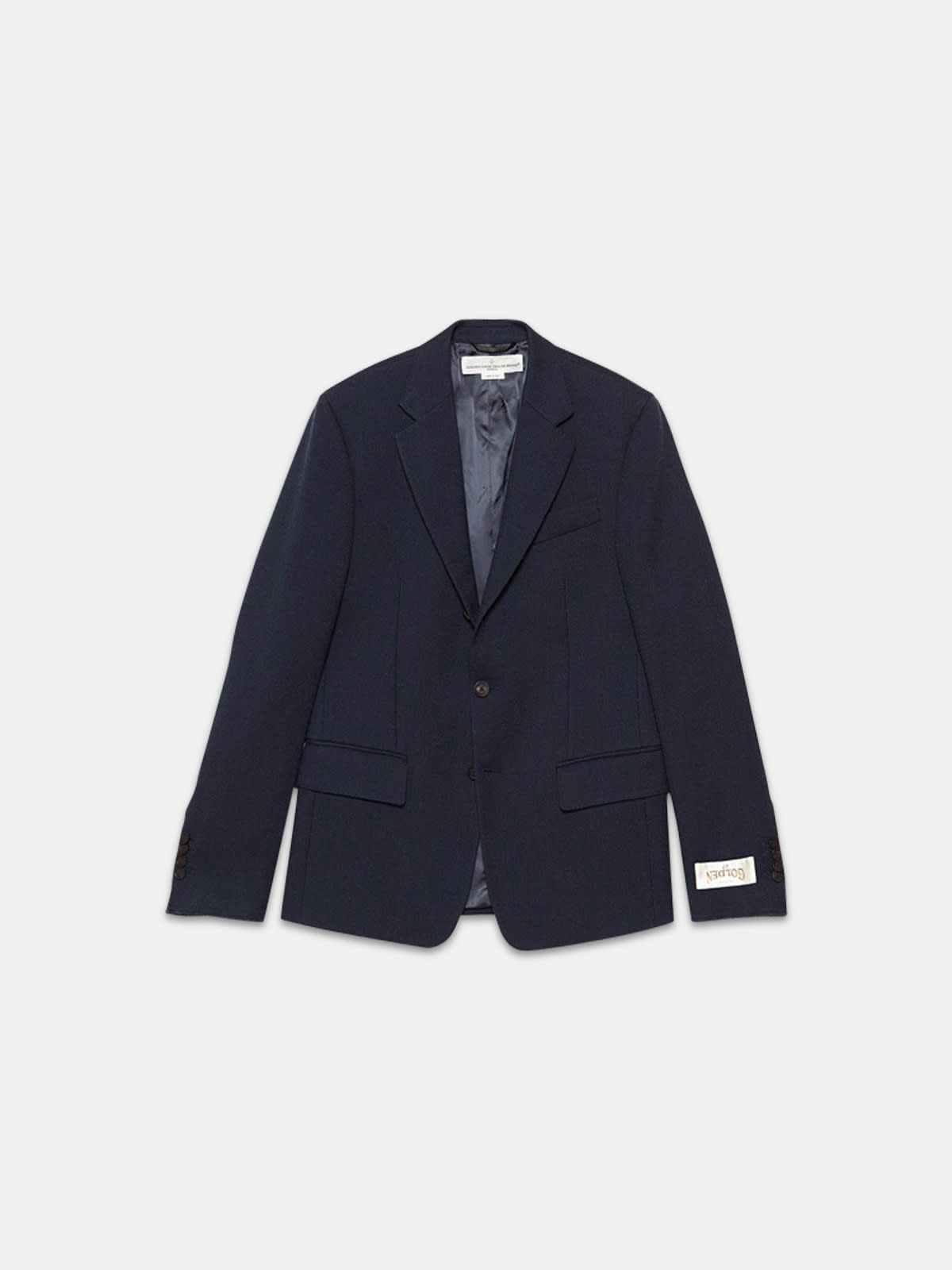Venice single-breasted jacket in wool cr??pe