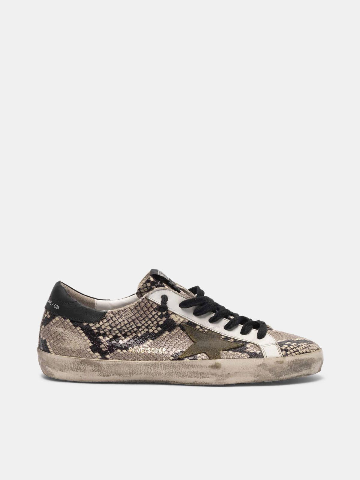 Super-Star sneakers in snakeskin print leather