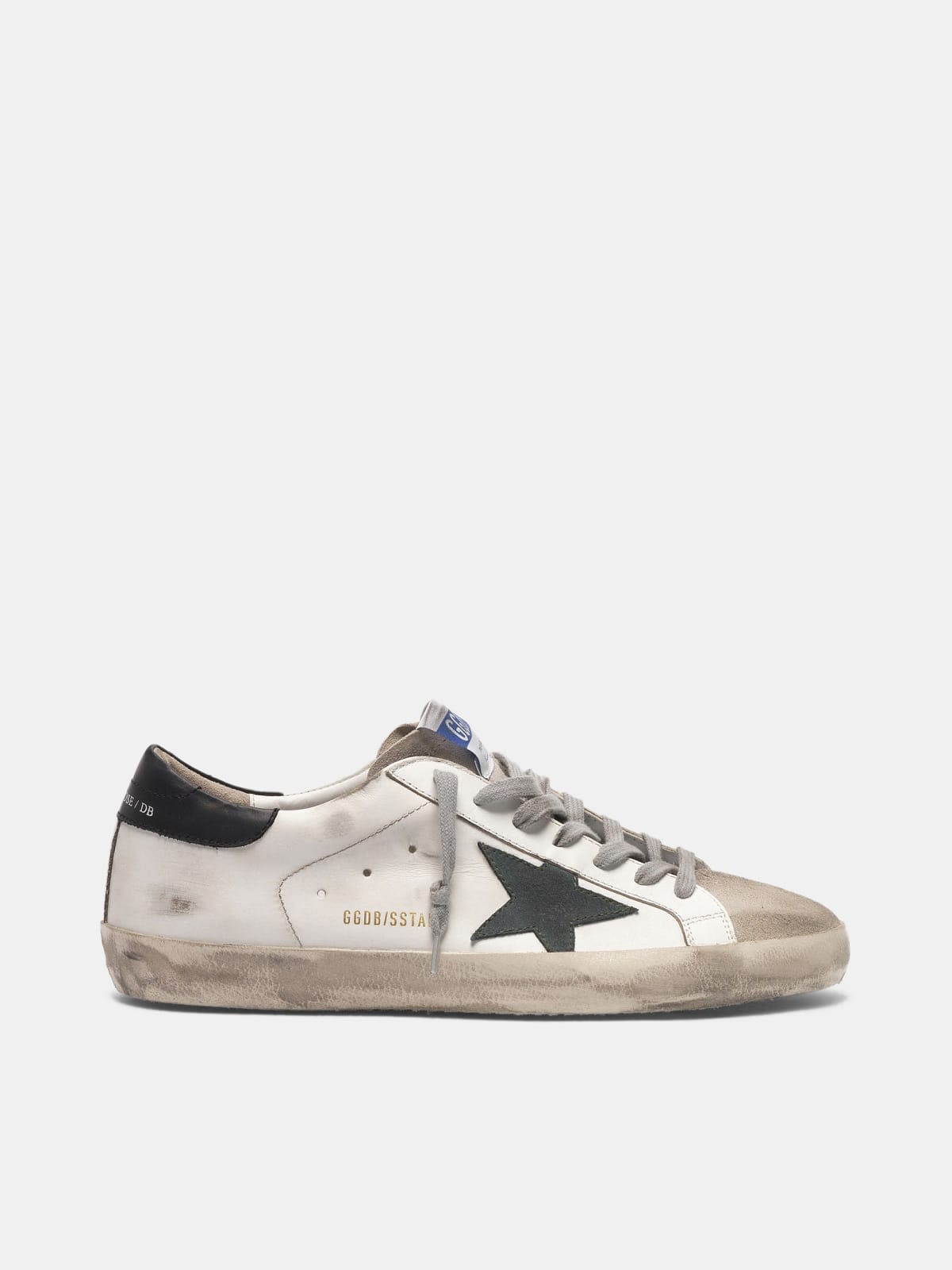 Super-Star sneakers with suede insert and pine green star