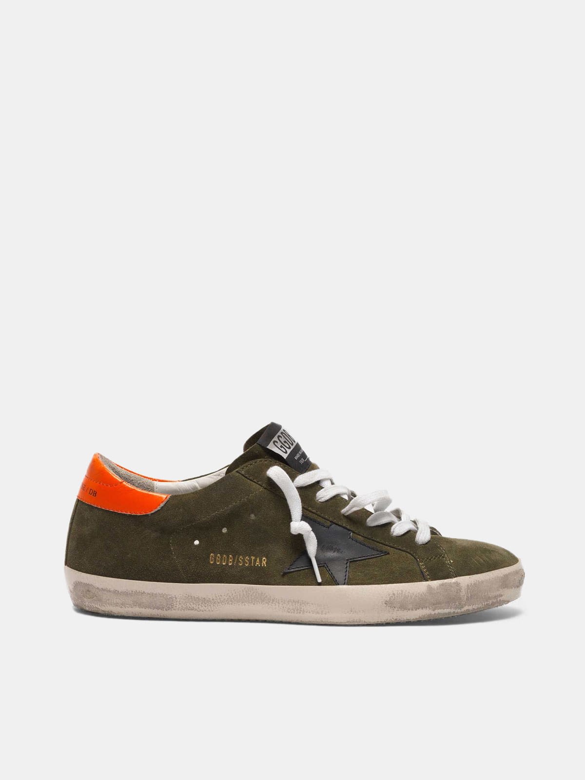 Super-Star sneakers in suede with orange heel tab