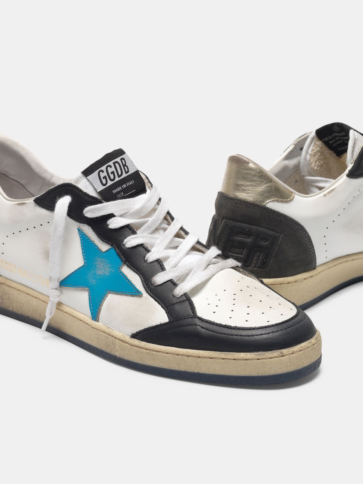 Ball Star sneakers in leather with metallic heel tab