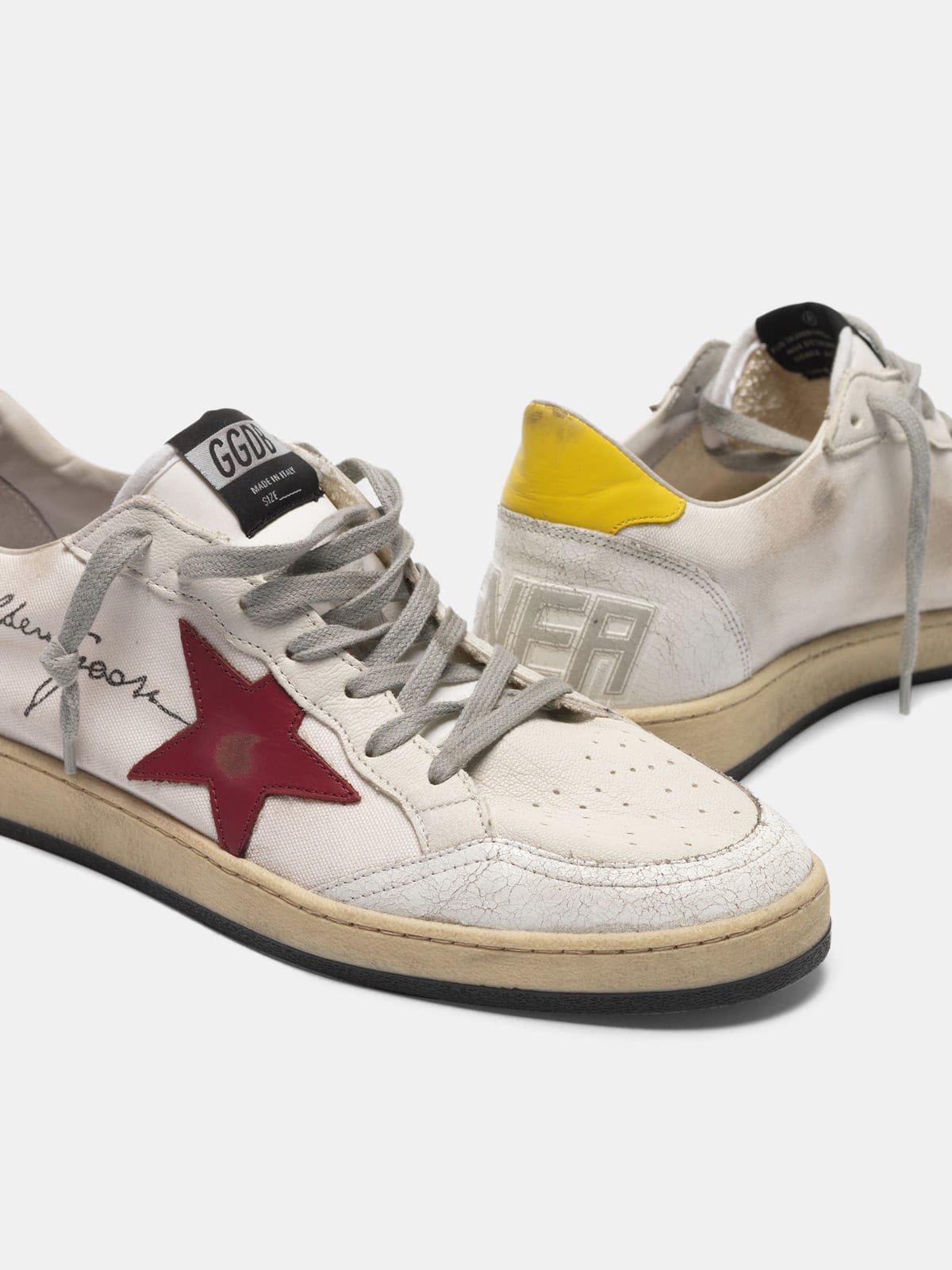 Ball Star sneakers in leather and canvas with the Golden Goose signature