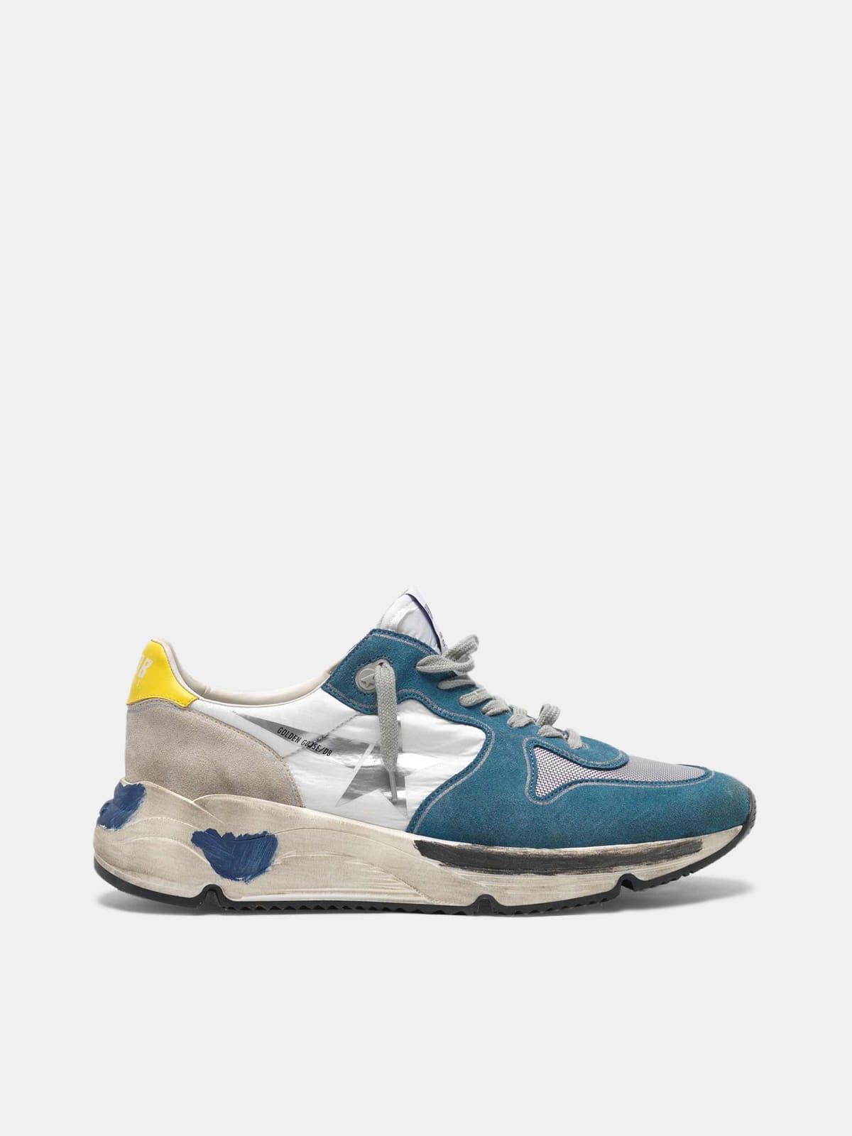Running Sole sneakers in light blue leather with silver star