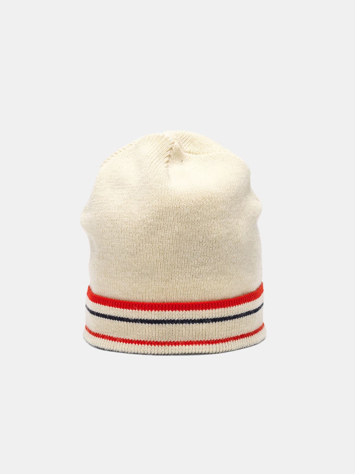 Kyoko wool beanie with stripes in nylon