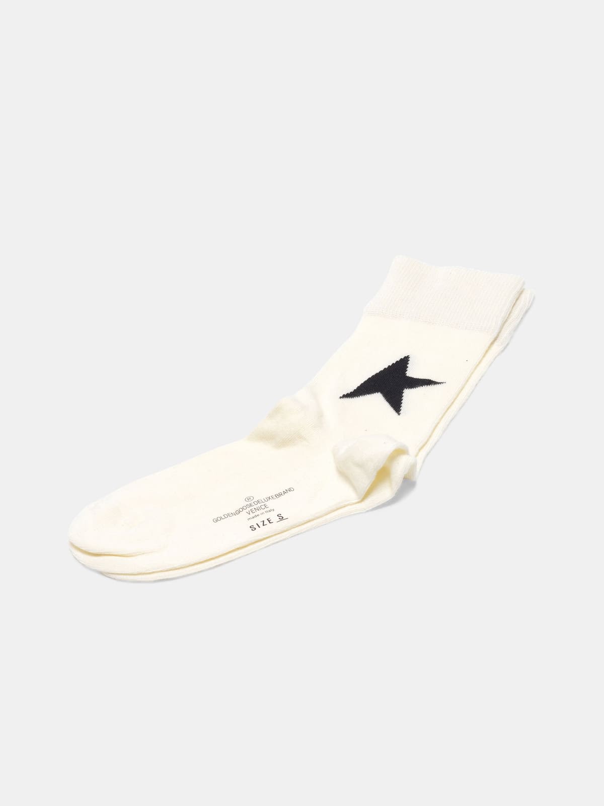 Yui cotton socks with contrasting logo