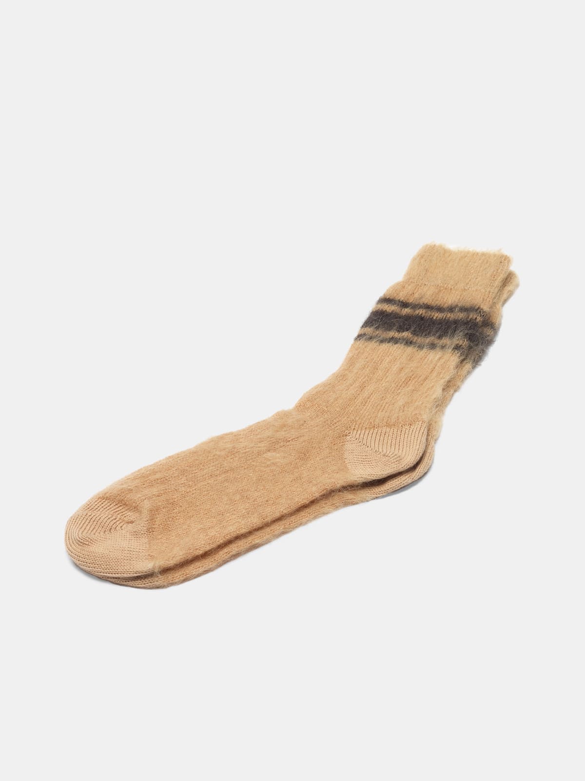 Tsutsuji socks made of brushed mohair wool