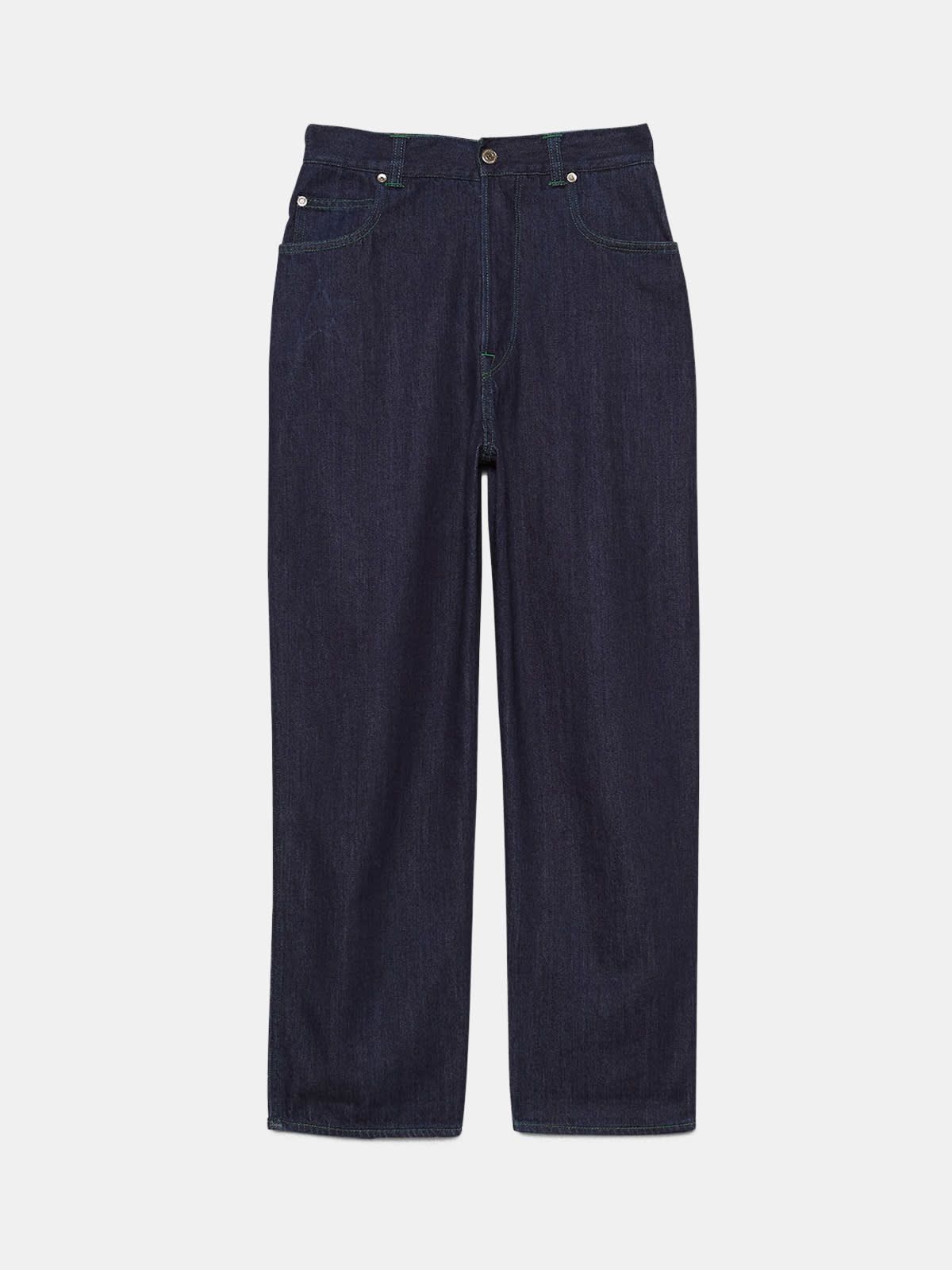 Kim jeans in deep blue cotton denim