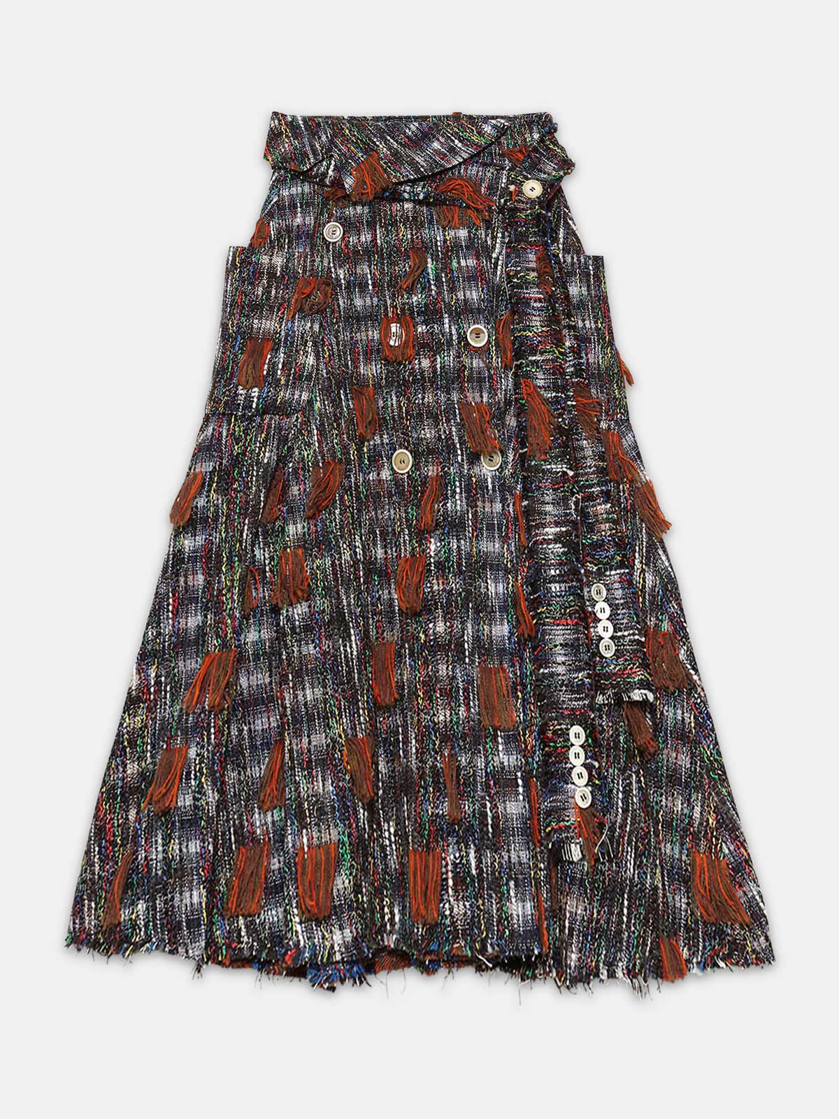 Makiko skirt in multicolor tweed