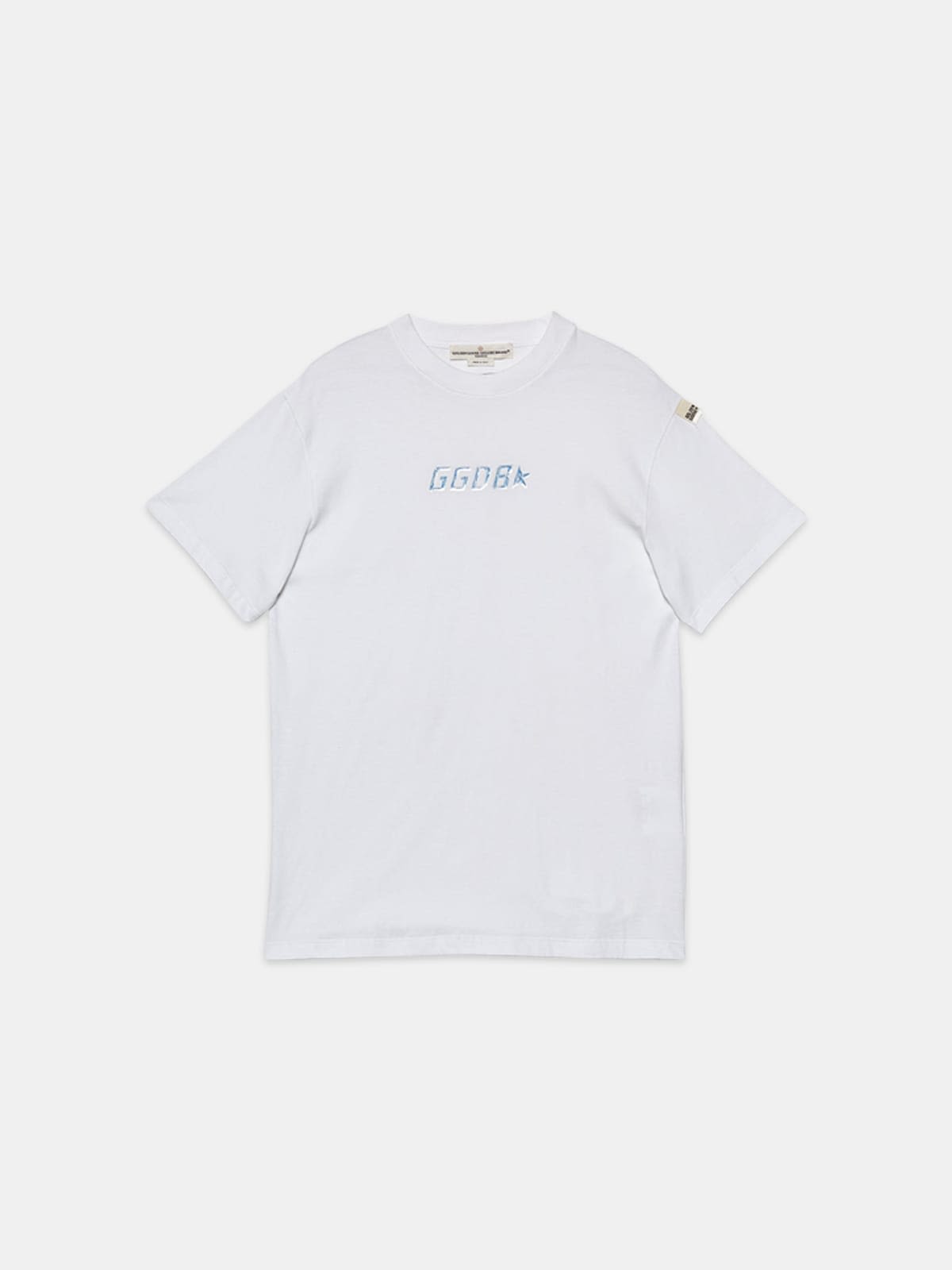 White Golden T-shirt with logo print