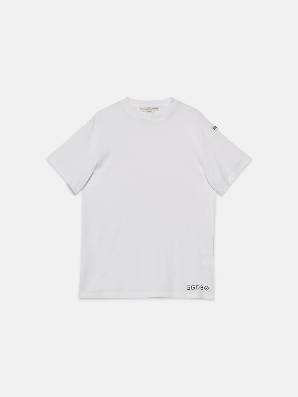 White Golden T-shirt with logo on the front and back