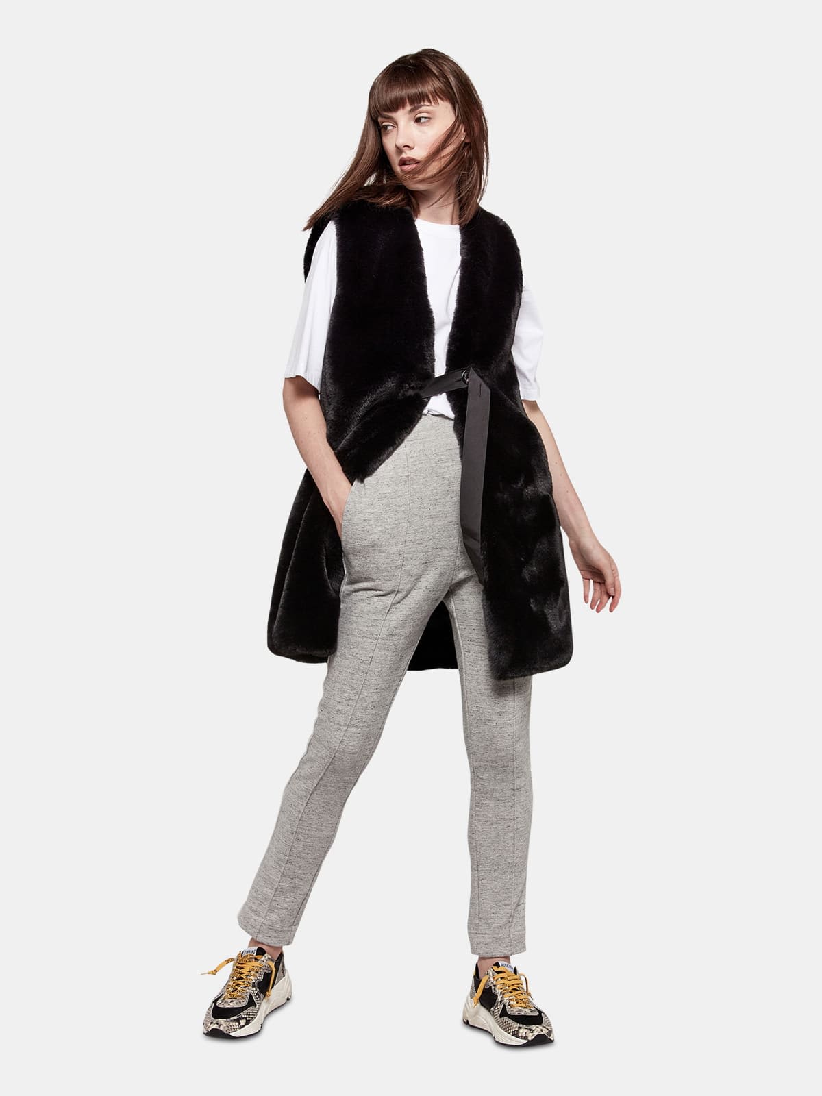 Aiko faux fur waistcoat