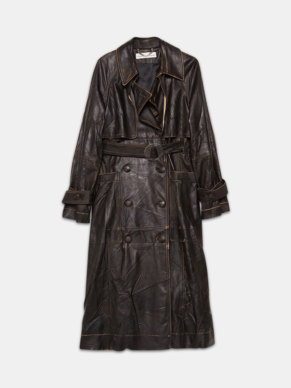 Masami trenchcoat in vintage effect leather
