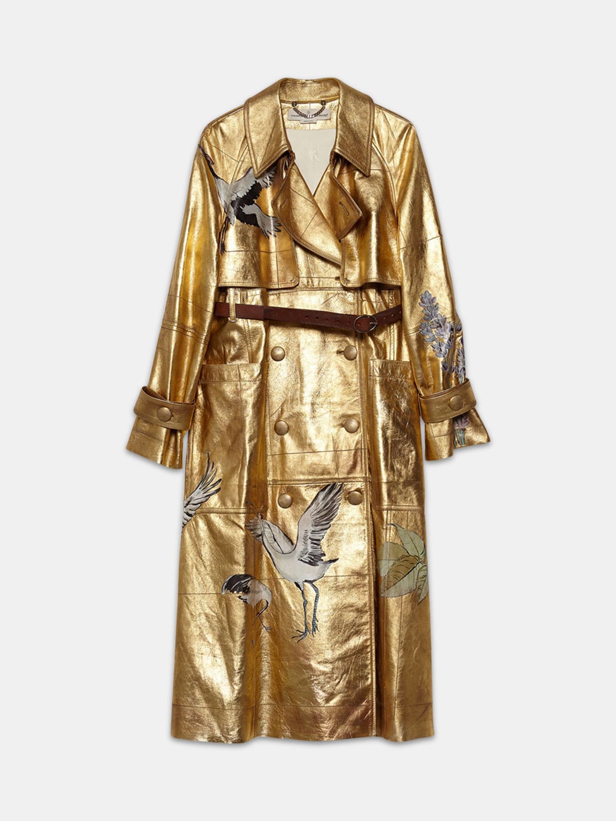 Masami trenchcoat in leather with prints