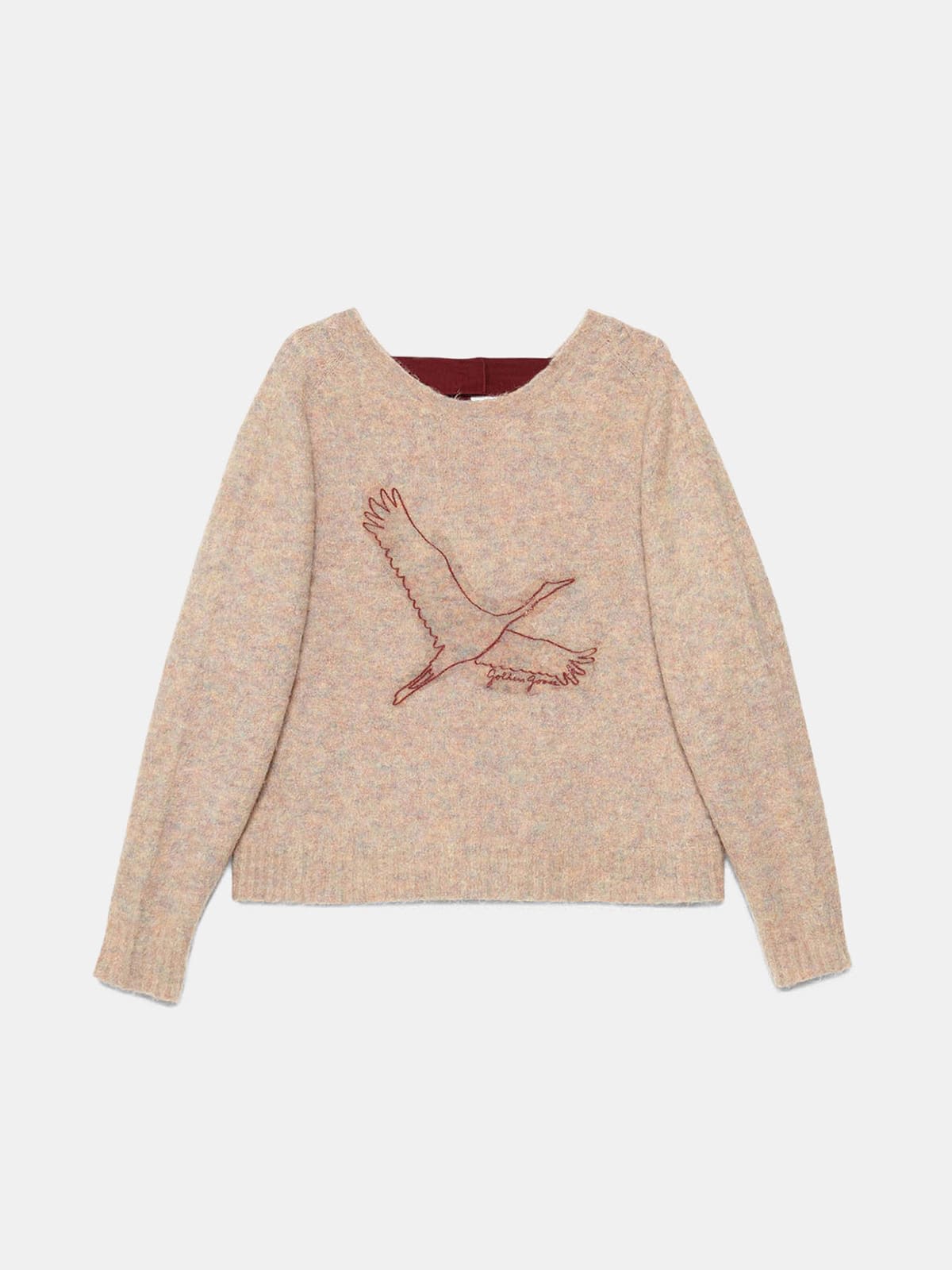 Yumi crew neck sweatshirt with crane print