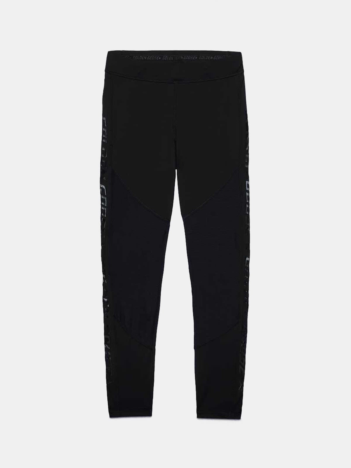 Nori leggings in technical fabric with printed logo