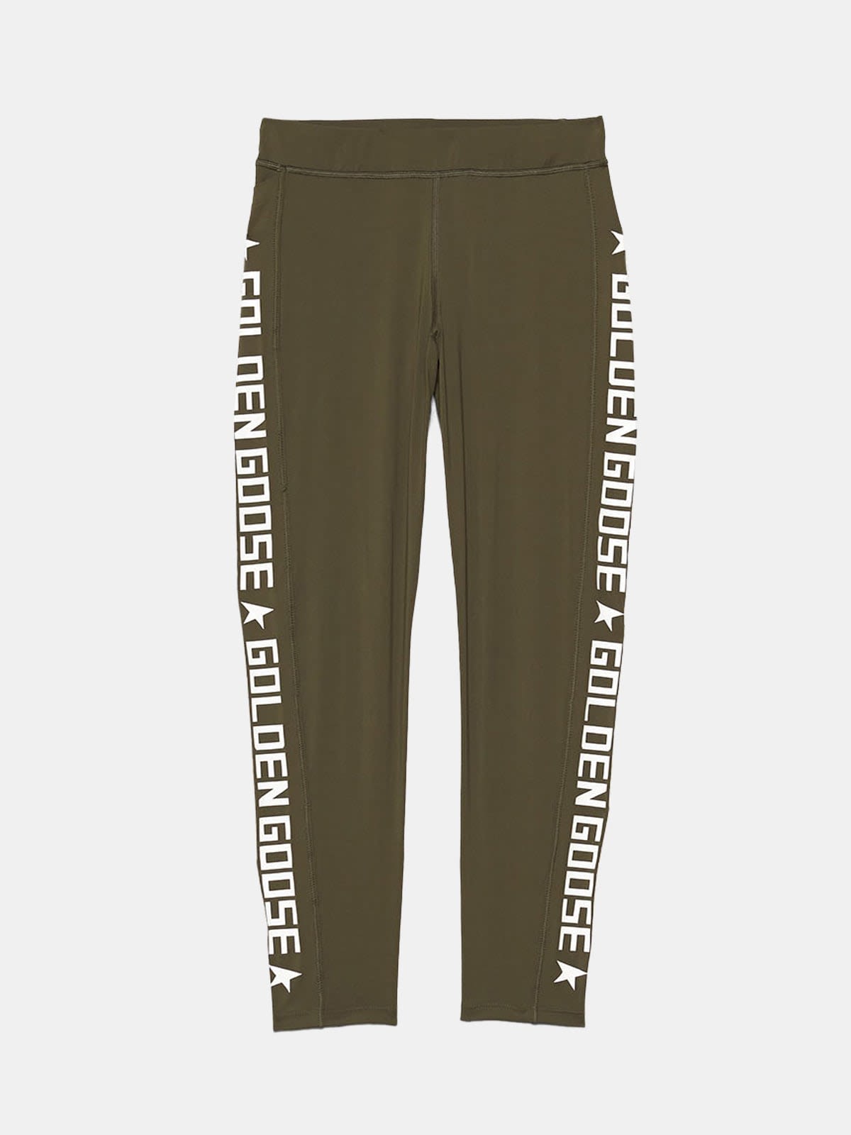 Nori leggings in technical fabric with printed logo