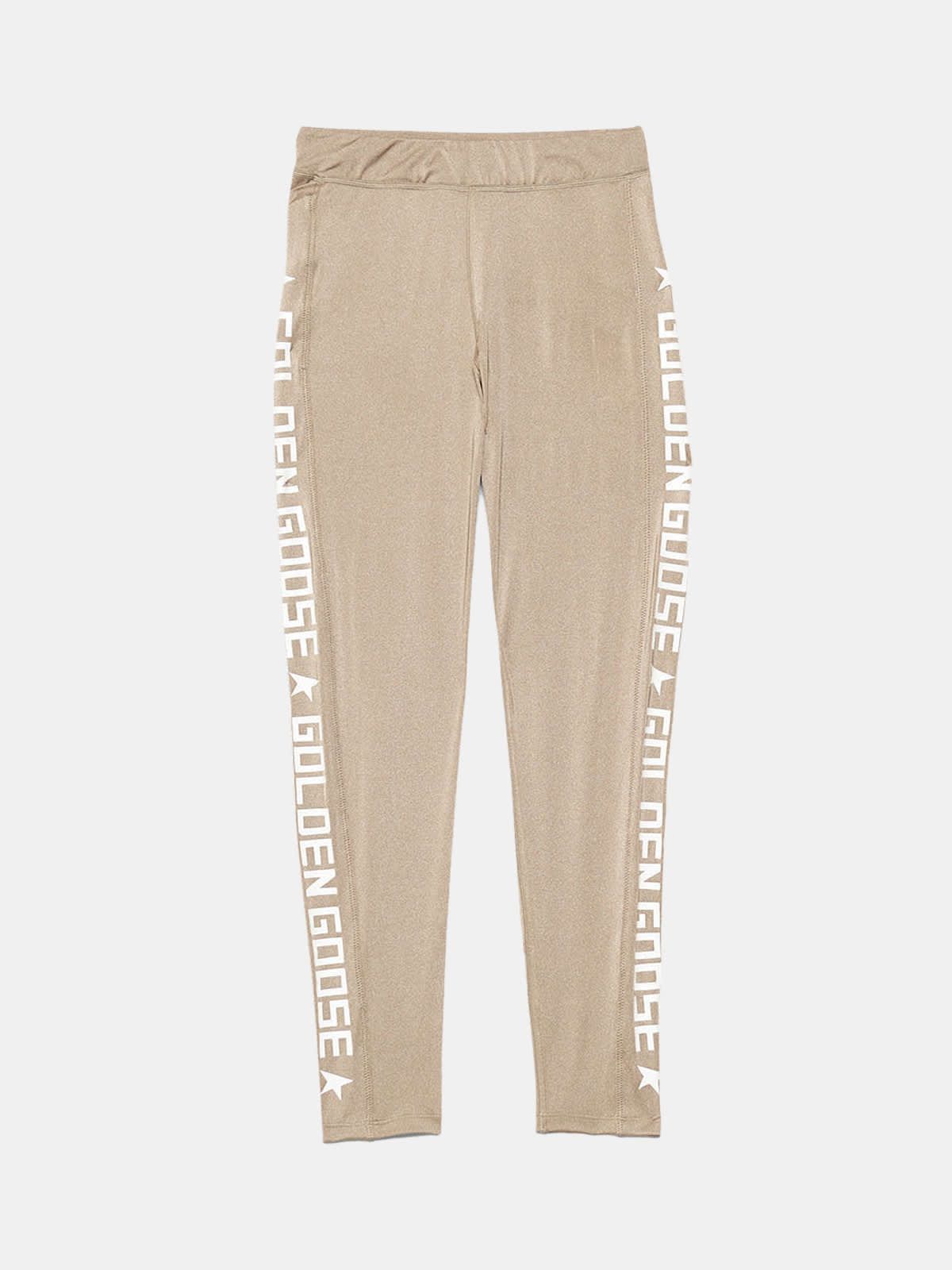 Nori leggings in technical fabric with printed logo