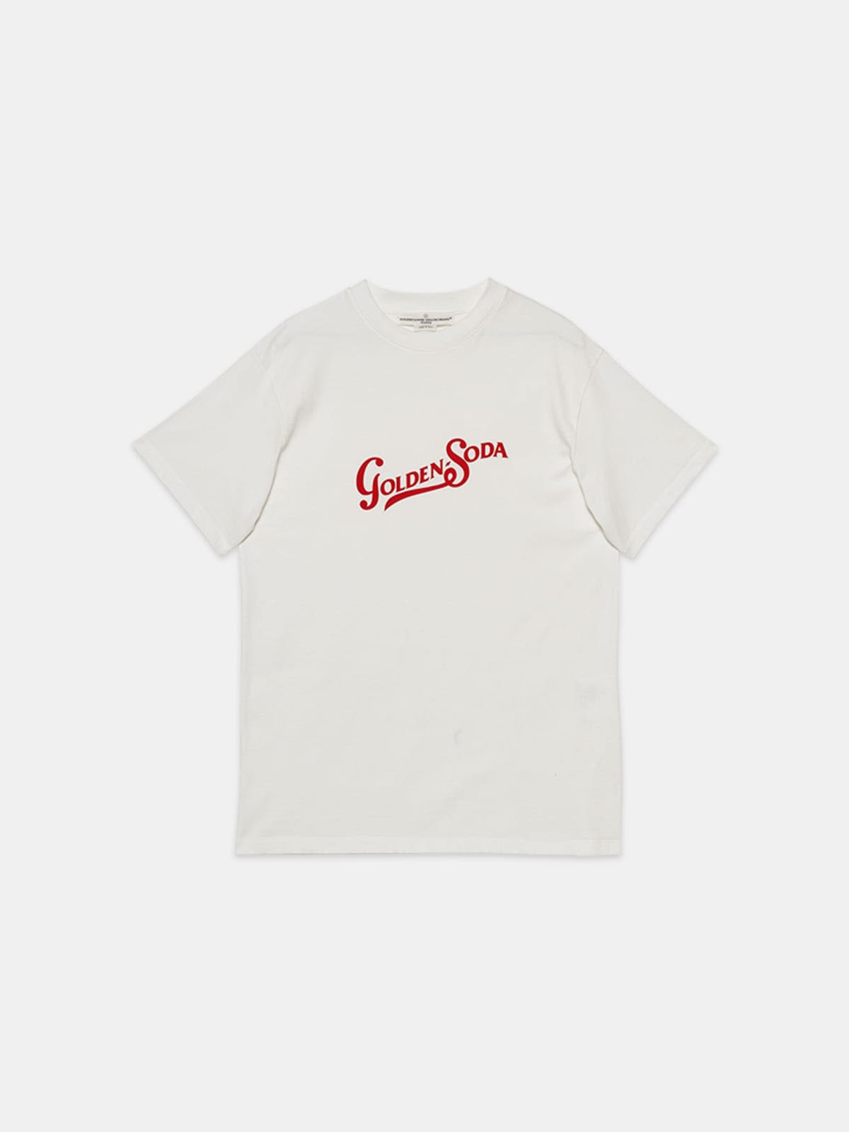 Golden T-shirt with red Soda print