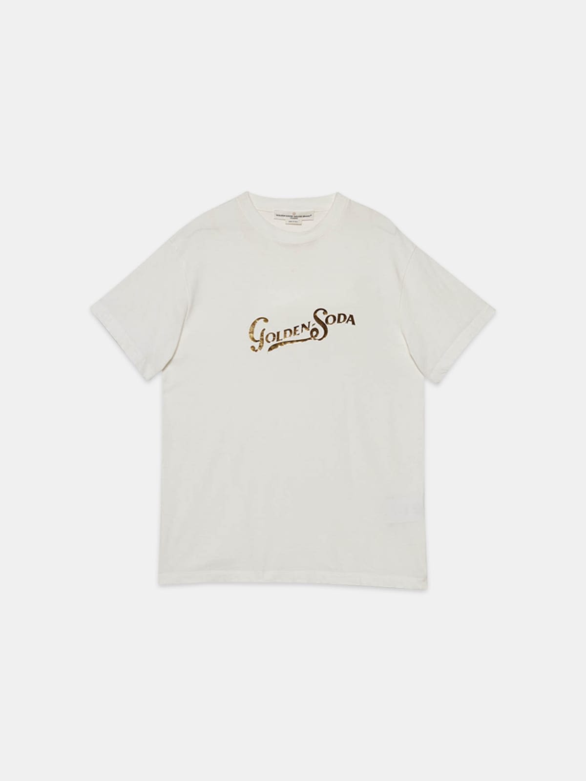 Golden T-shirt with foil Soda print