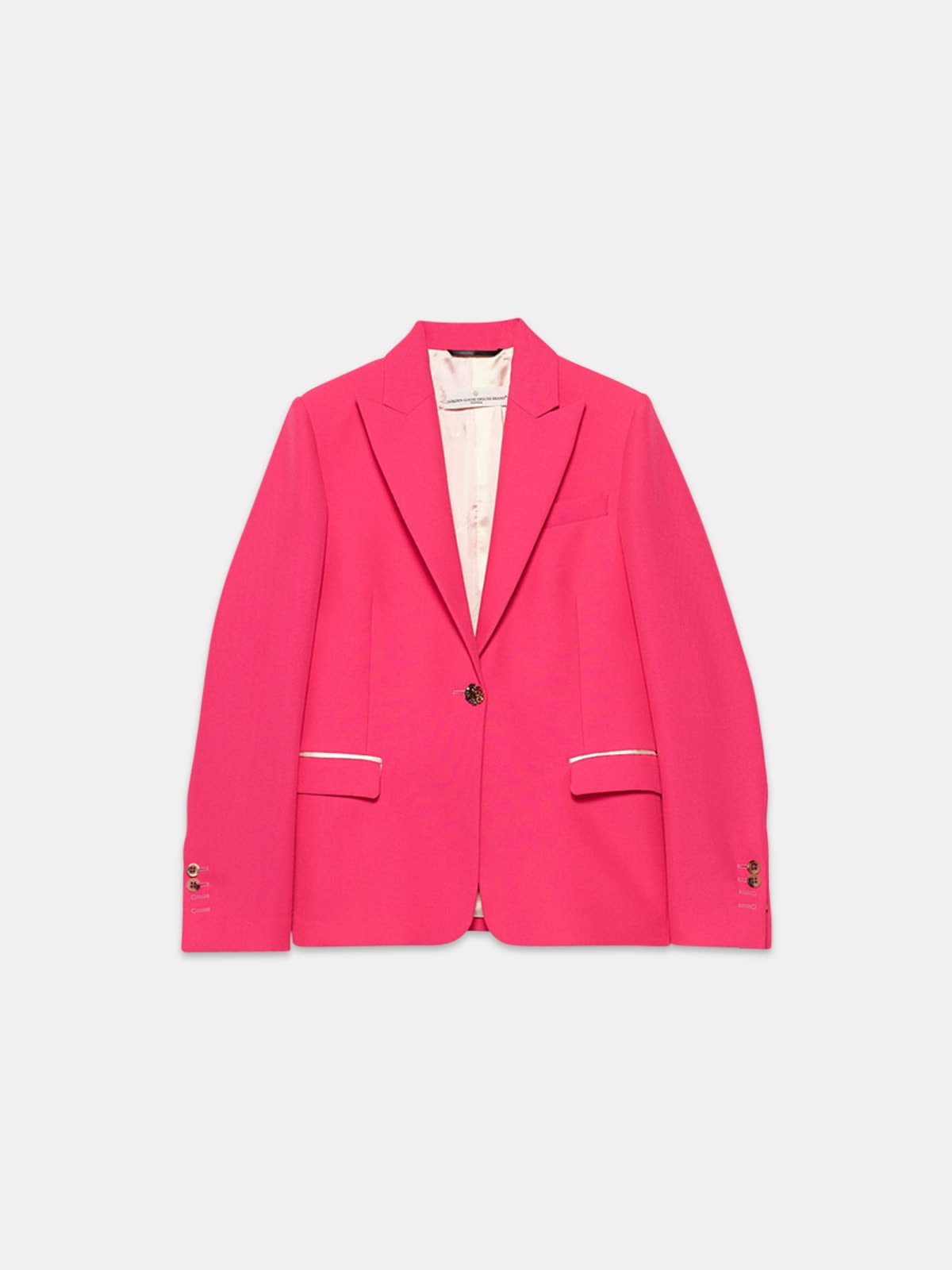 Venice single-breasted jacket with bejewelled button