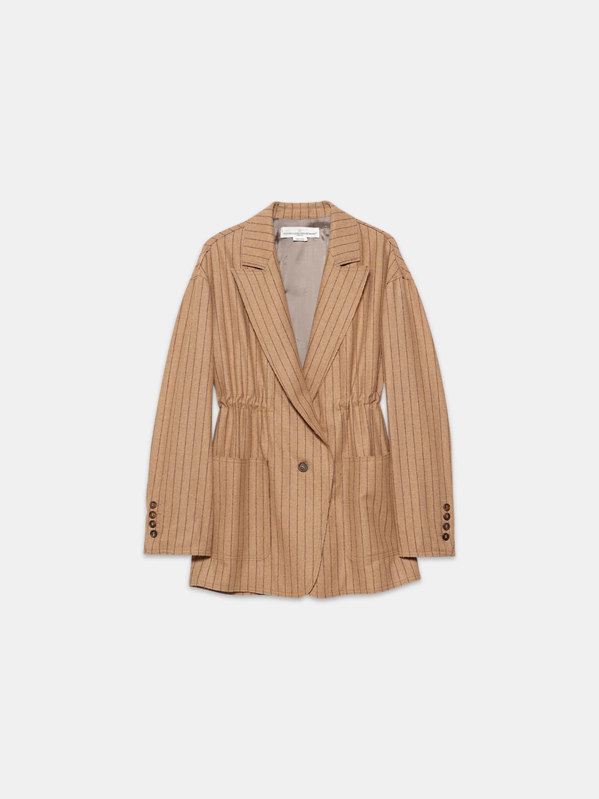 Matsu oversized jacket in pin striped wool