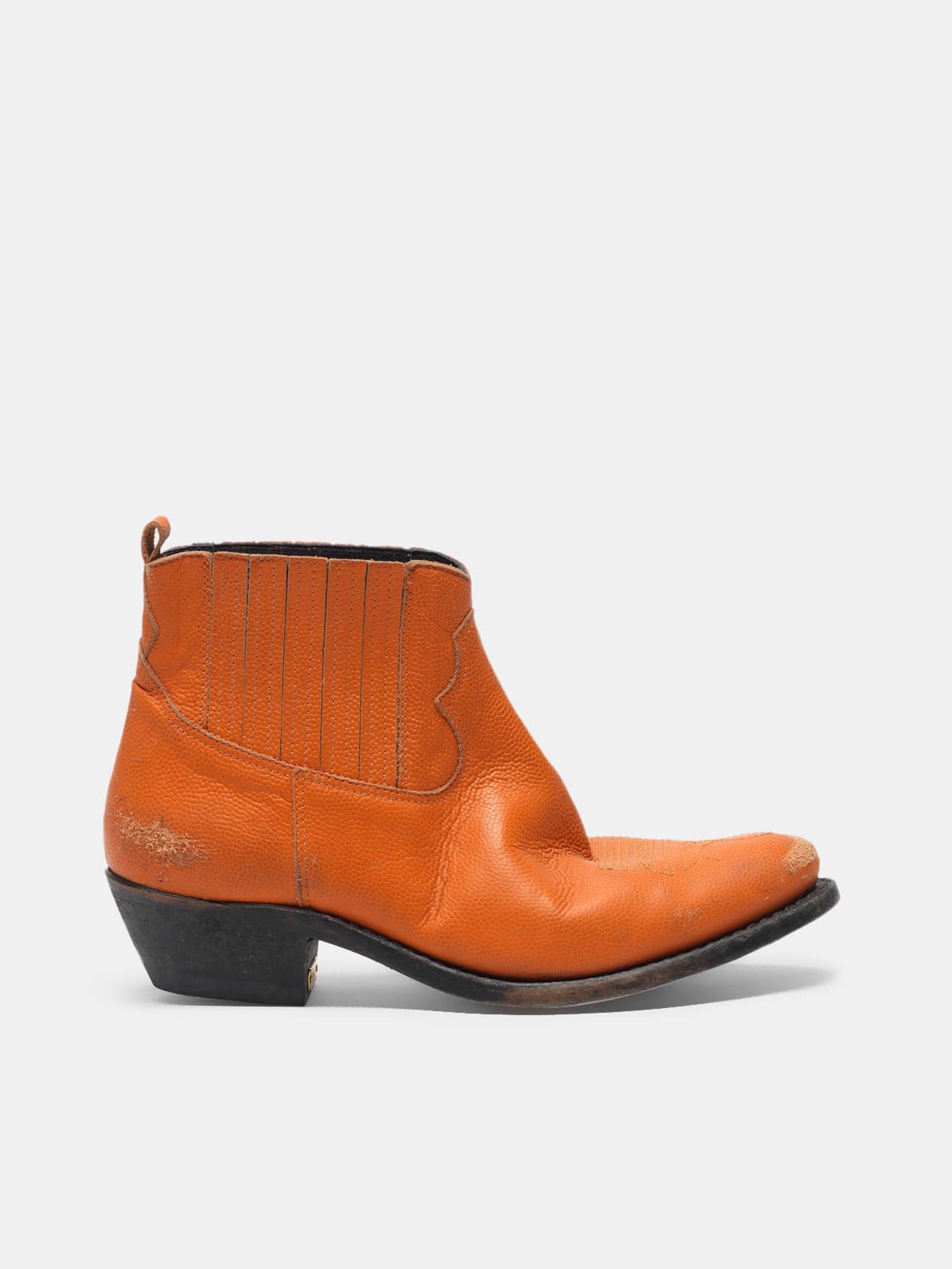 Crosby ankle boots in vintage-effect basketball leather