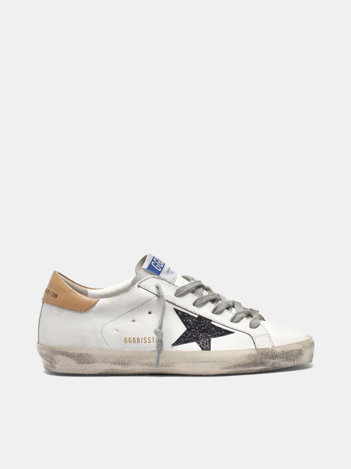 Super-Star sneakers in leather with glittery star