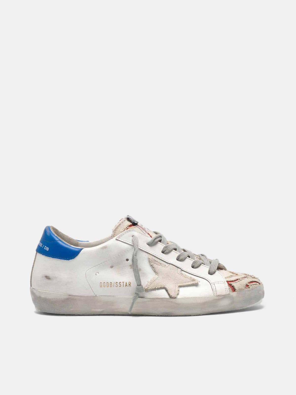 Super-Star sneakers in leather with canvas inserts