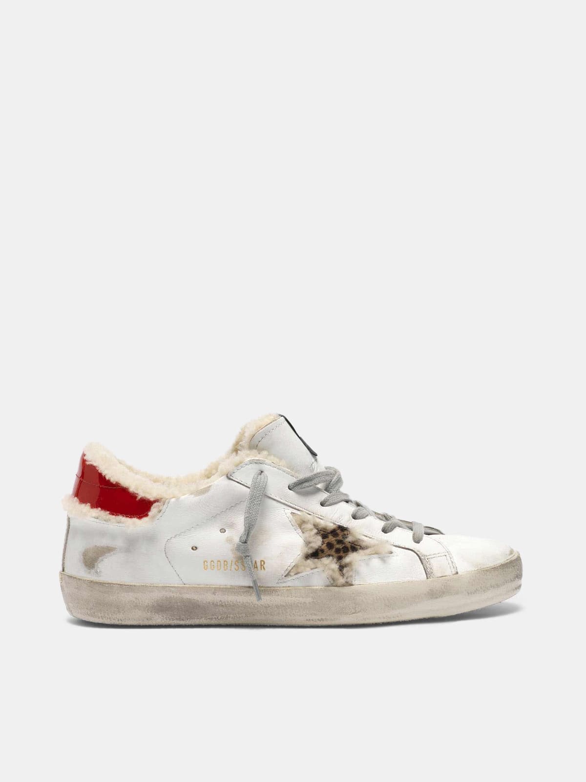 Super-Star sneakers with pony skin star and shearling insert
