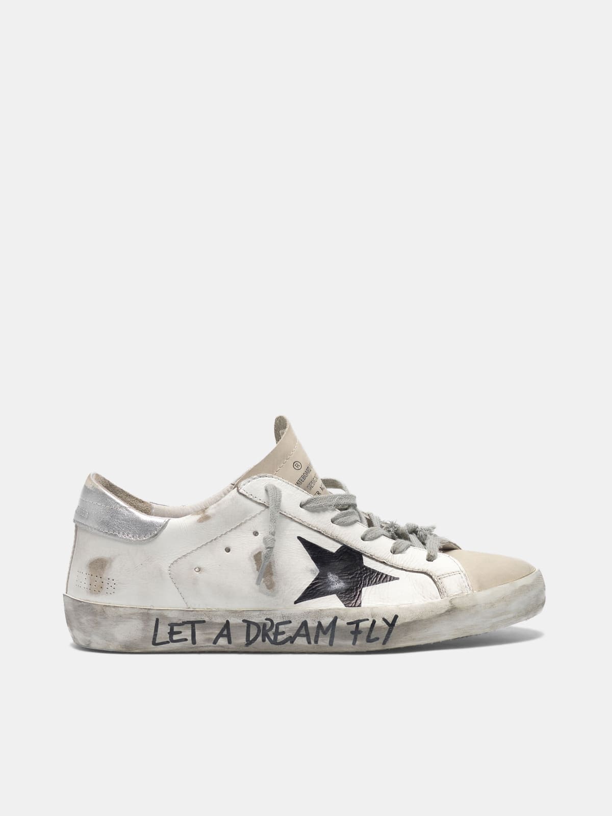 Super-Star sneakers in leather with "Let a dream fly" lettering