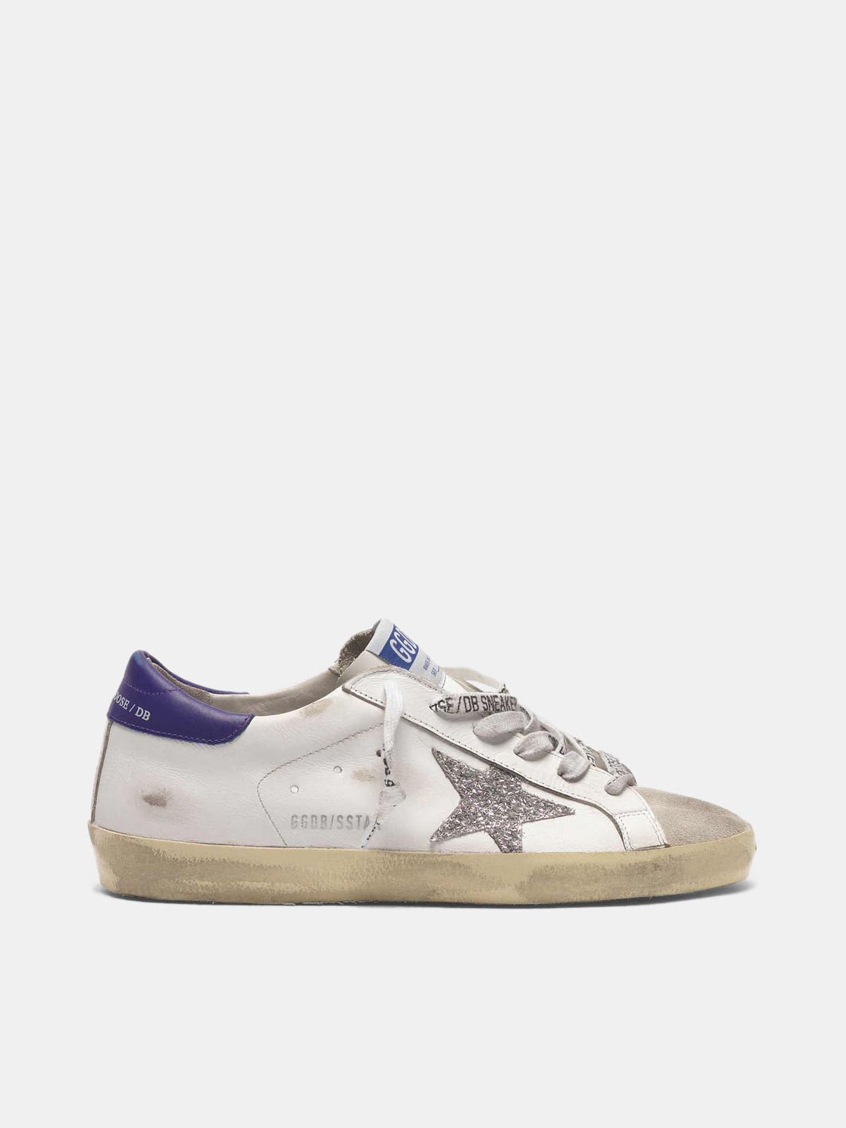 Super-Star sneakers in leather with glittery star