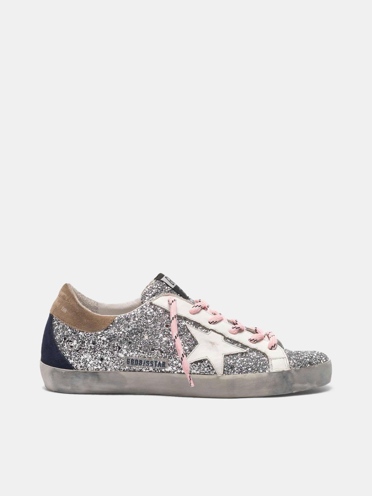 Super-Star sneakers with glitter upper and white star