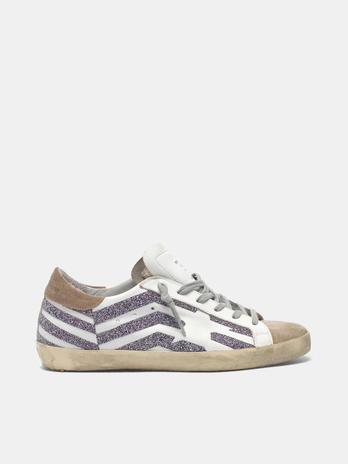 Super-Star sneakers with flag print in crystals