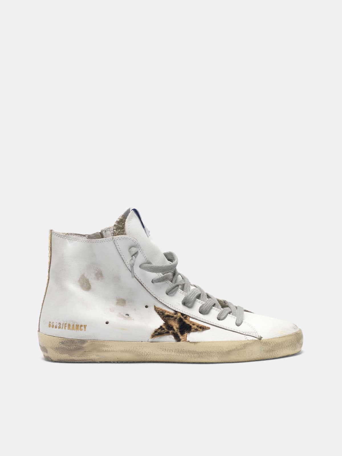 Francy sneakers with GGDB star in leopard-print pony skin