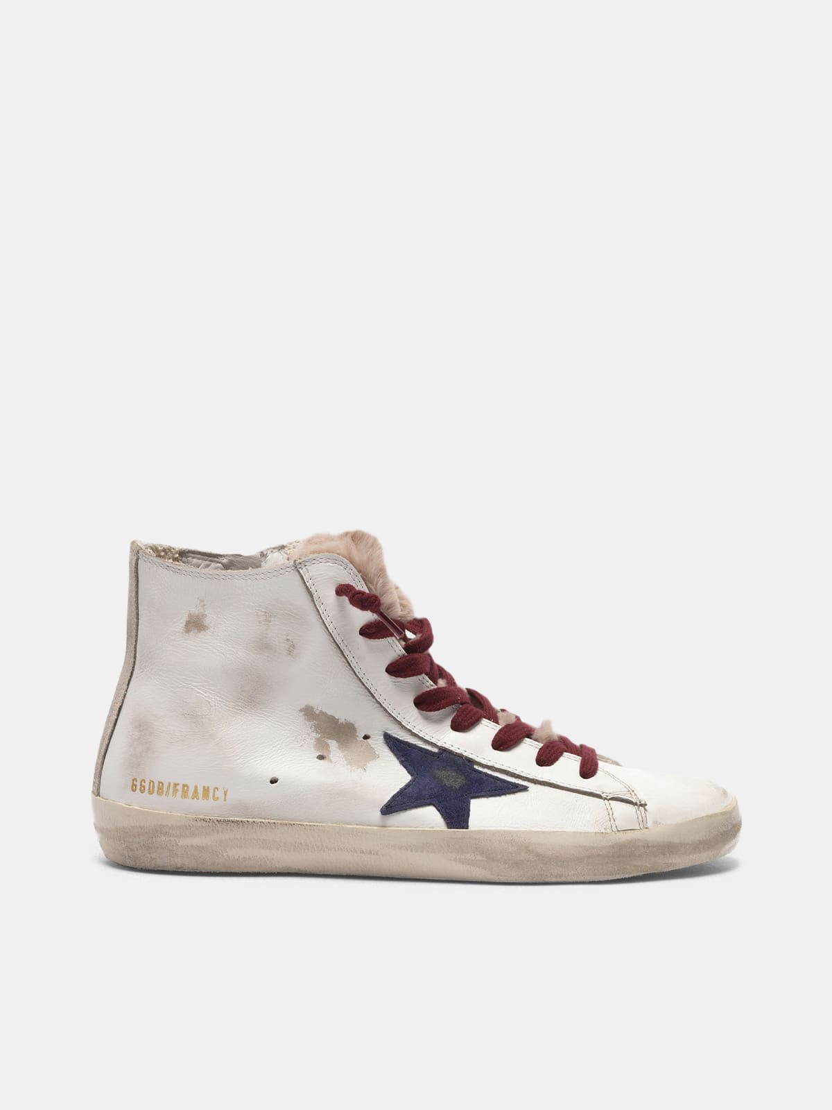 Francy sneakers in leather with fur tongue