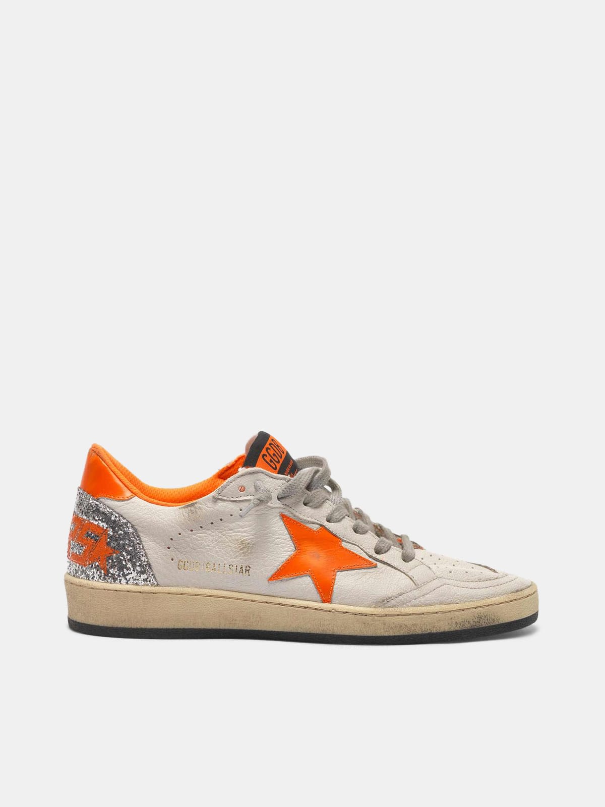 Ball Star sneakers with fluorescent details and glittery back