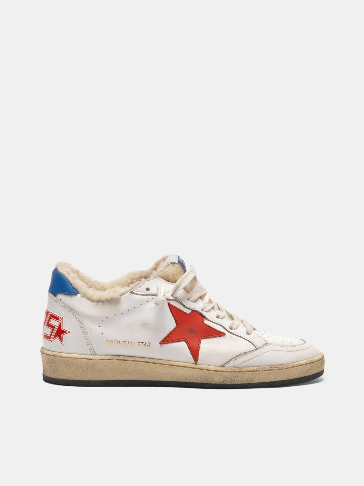 Ball Star sneakers in leather with shearling insert