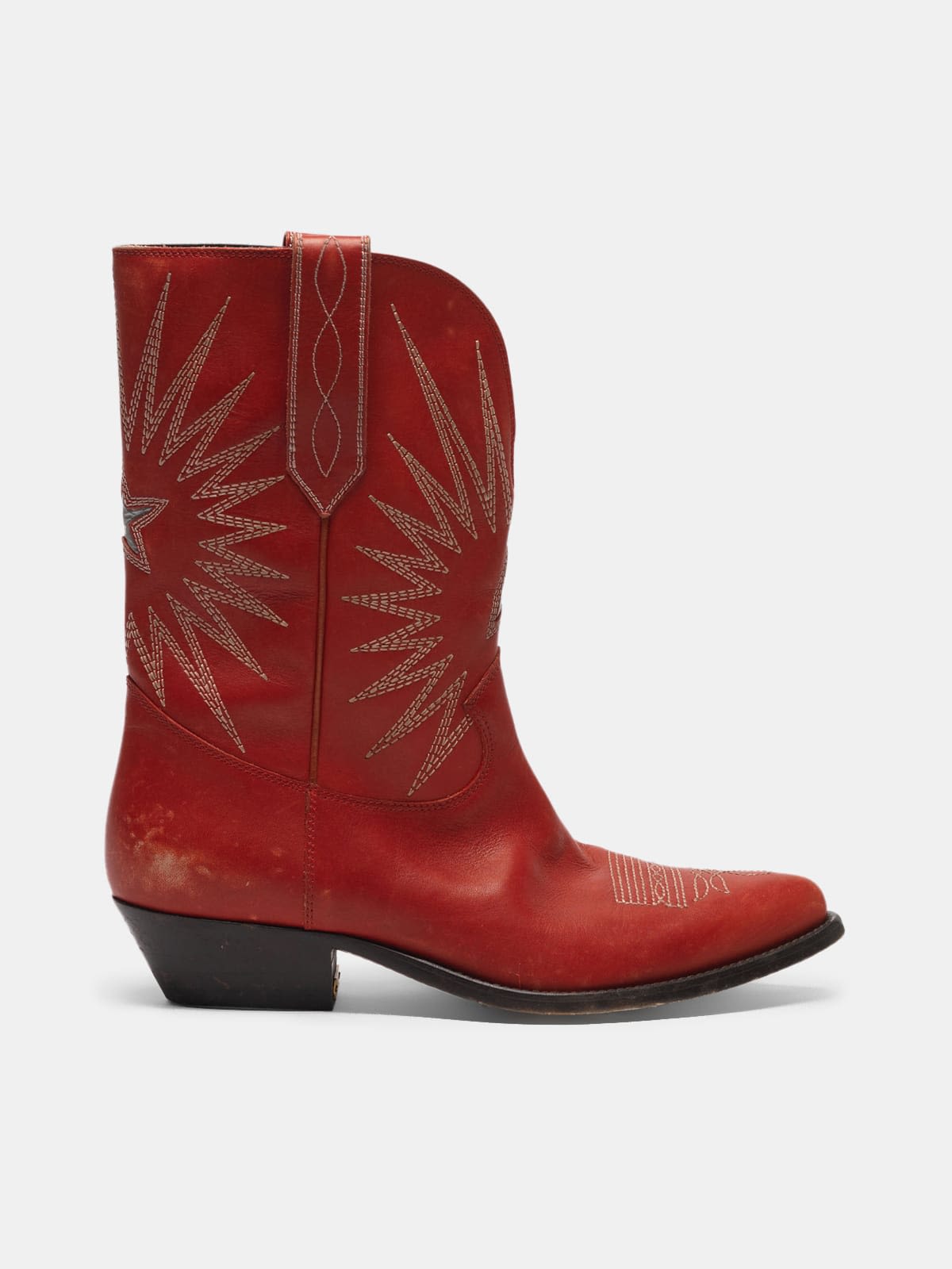 Low Wish Star boots in leather with GGDB star