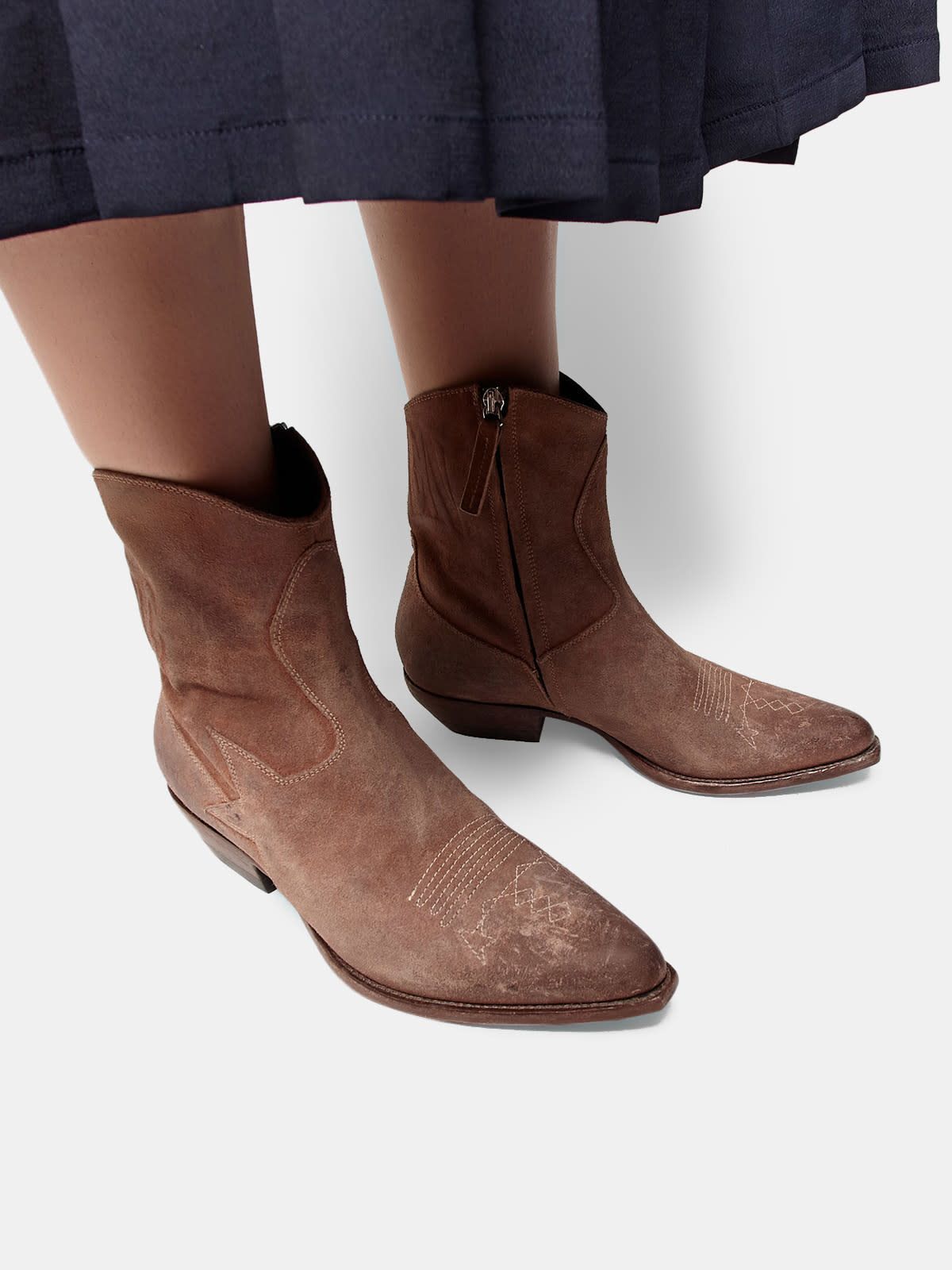 Cortney ankle boots in hand-finished leather