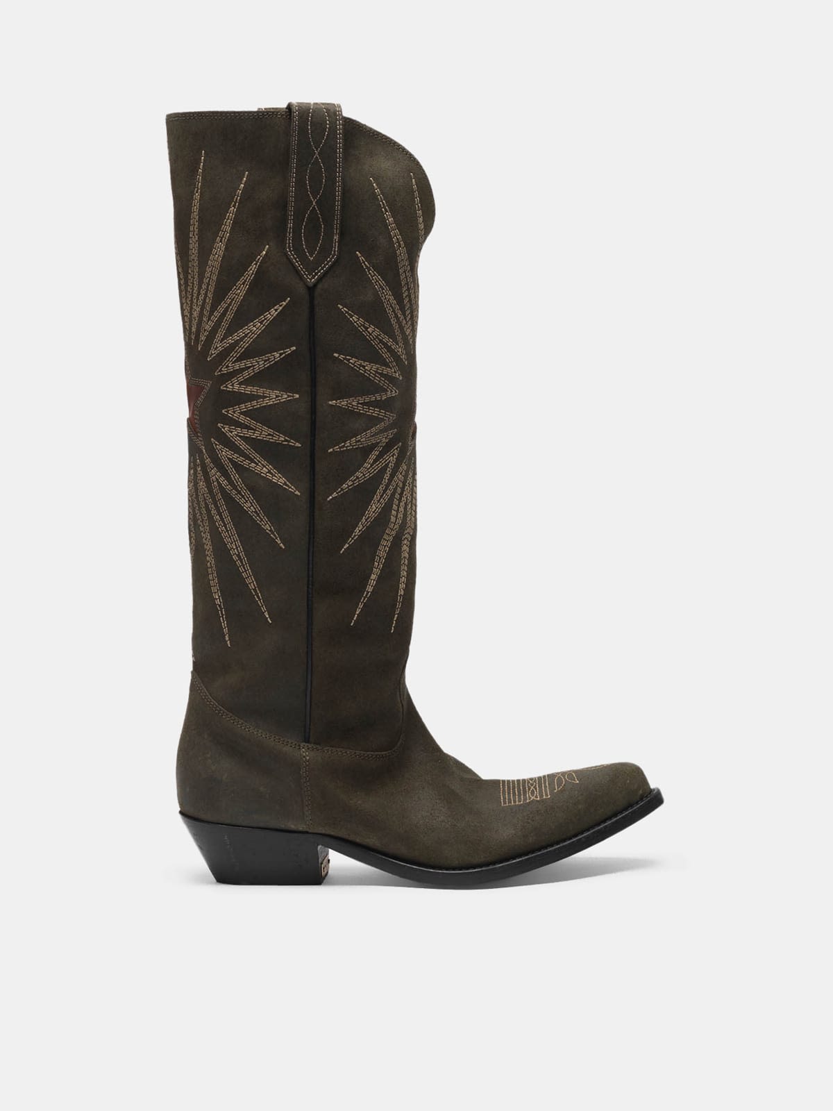 Wish Star boots in leather with Western decoration
