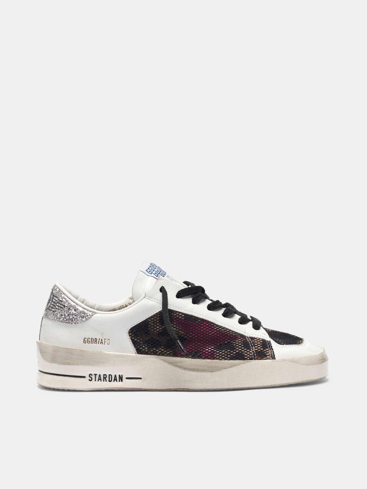 Stardan sneakers with leopard-print star and glittery heel tab