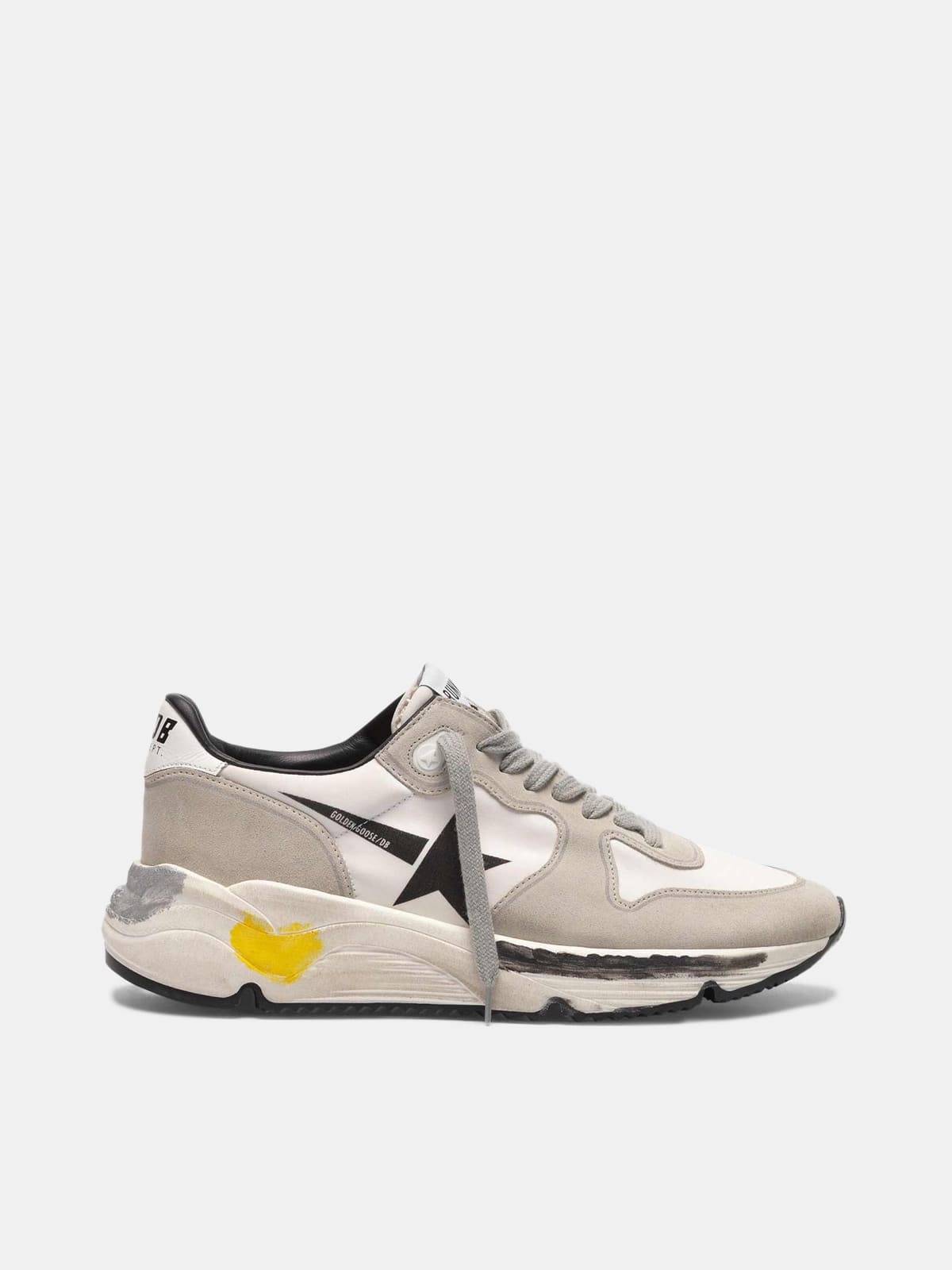 Running Sole sneakers in leather and Lycra with black star