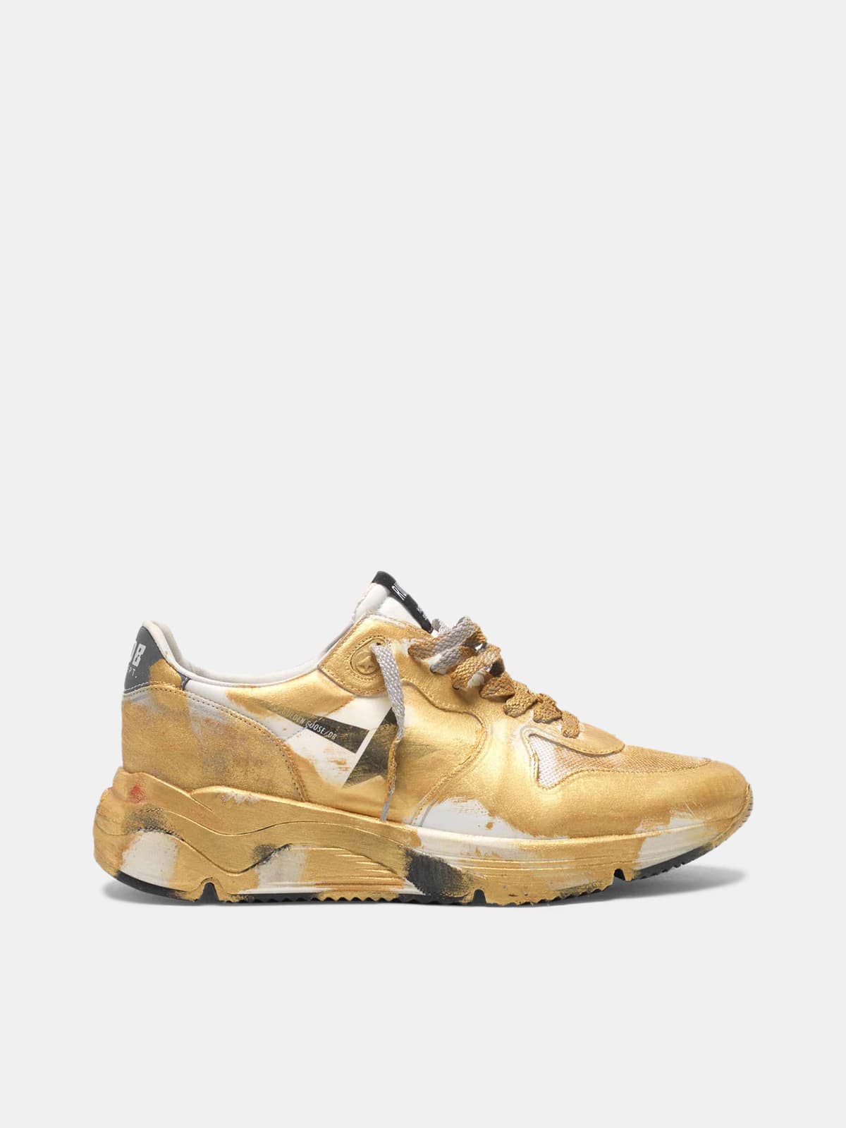 Running Sole sneakers with gold varnish