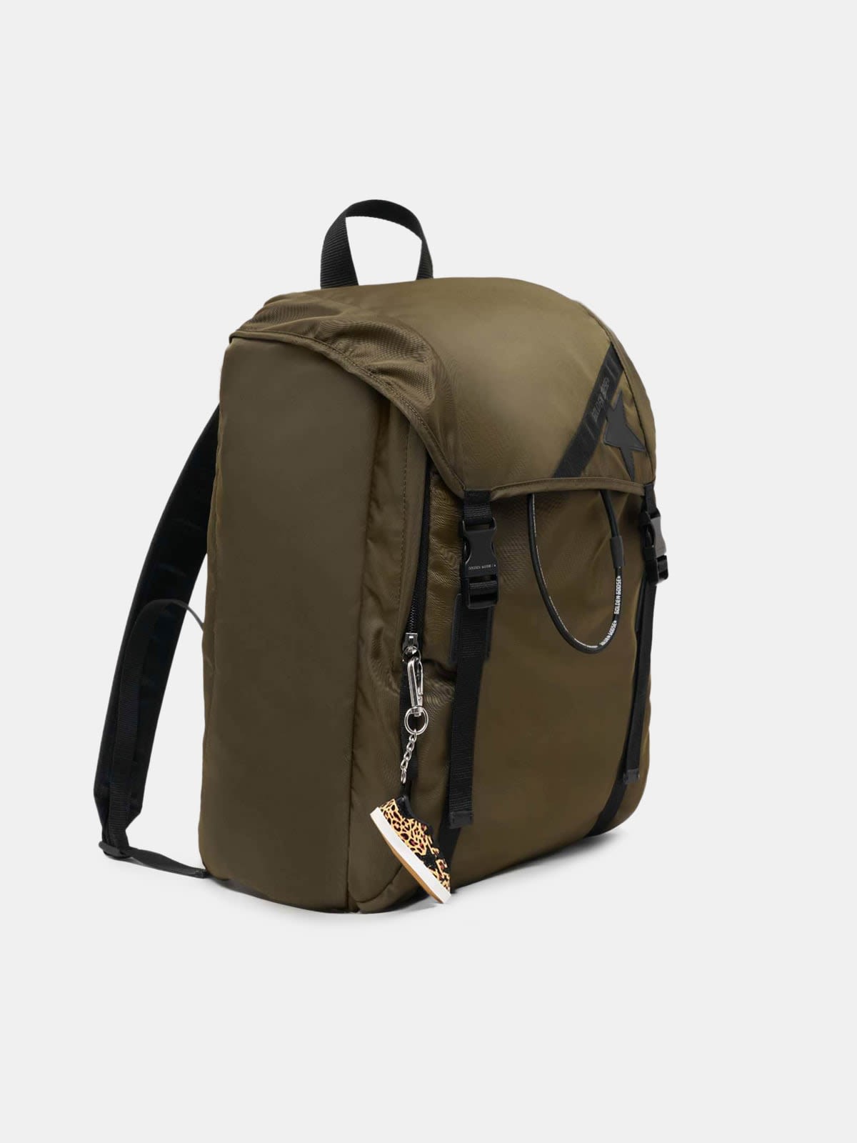 Olive-green nylon Journey backpack