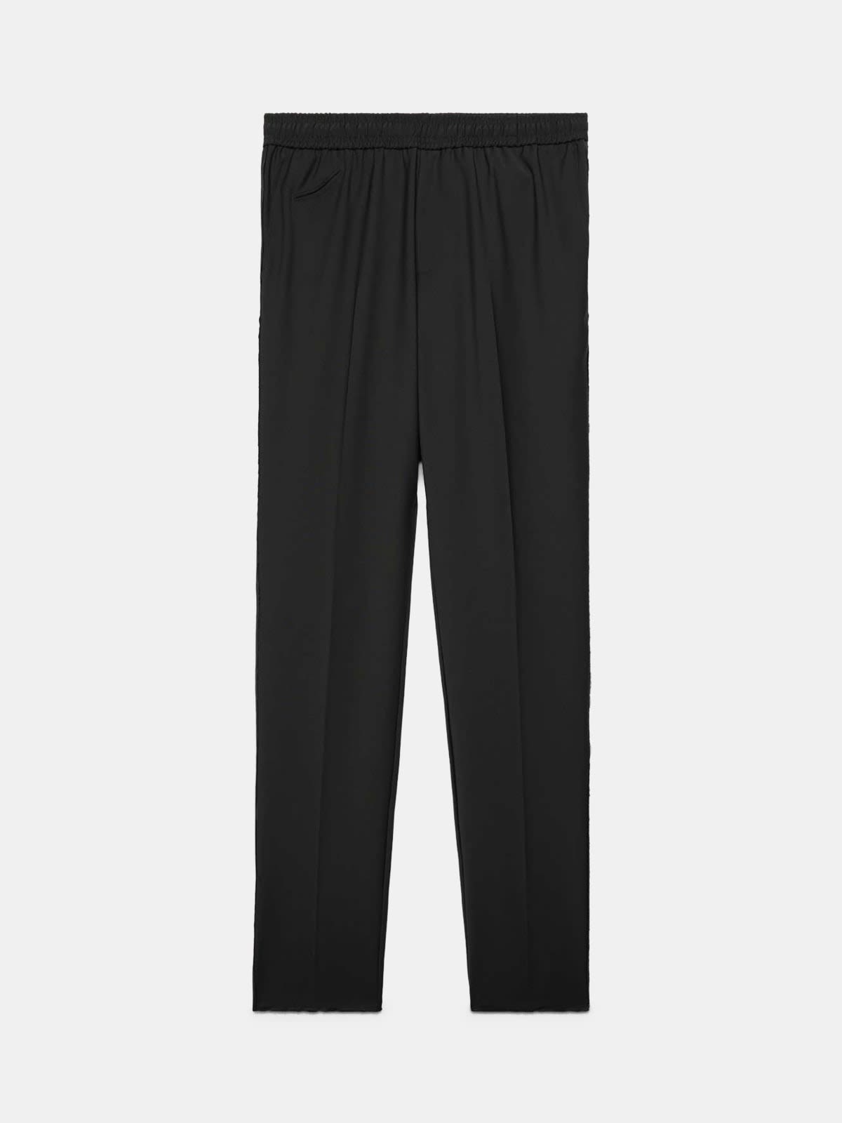 Black Luke joggers in wool