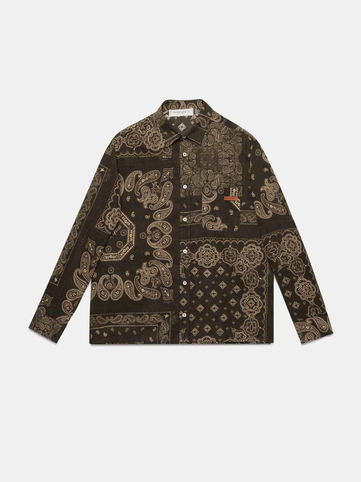 Green Houston shirt with bandana print