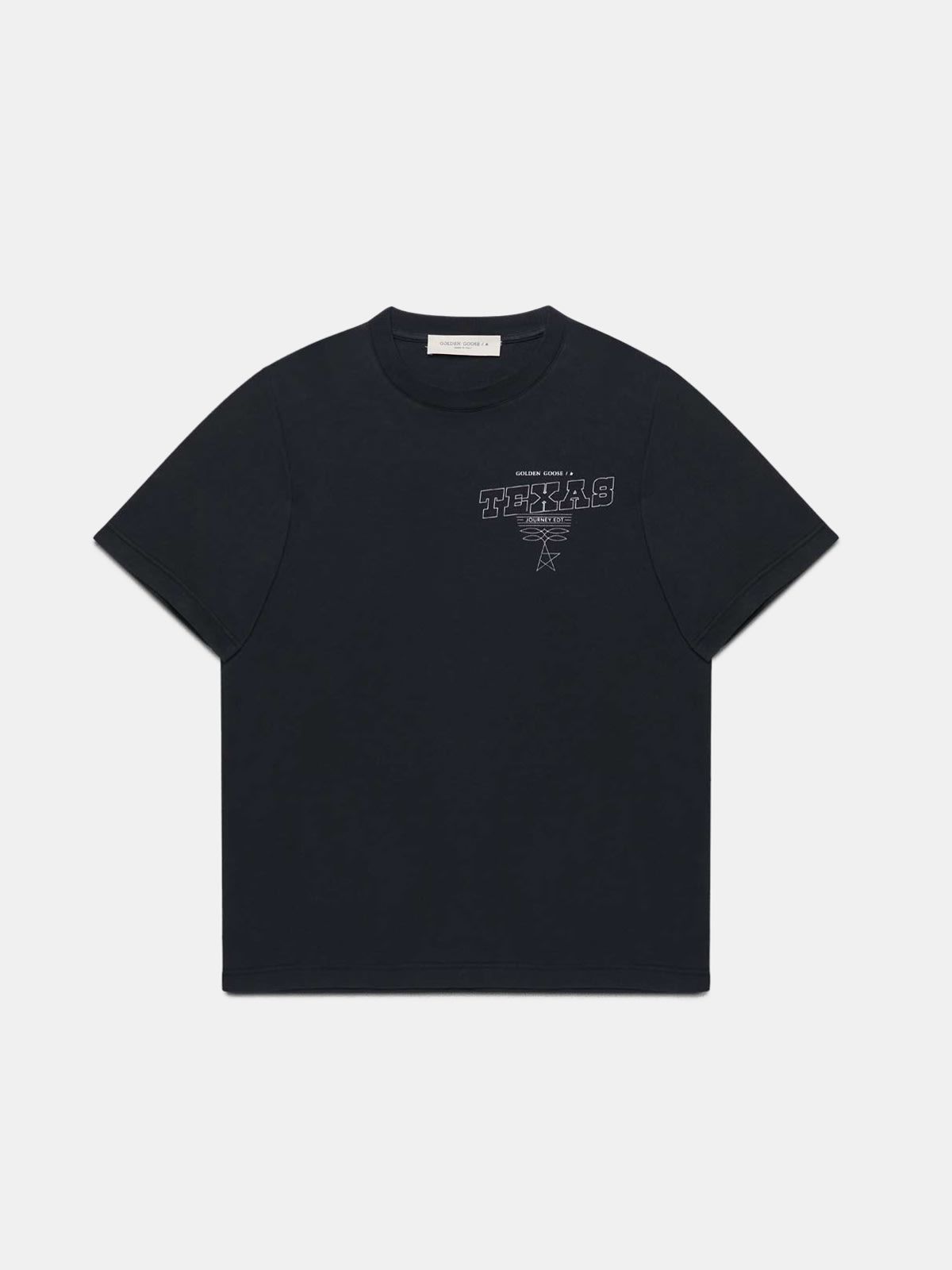 Black Golden T-shirt with Texas print