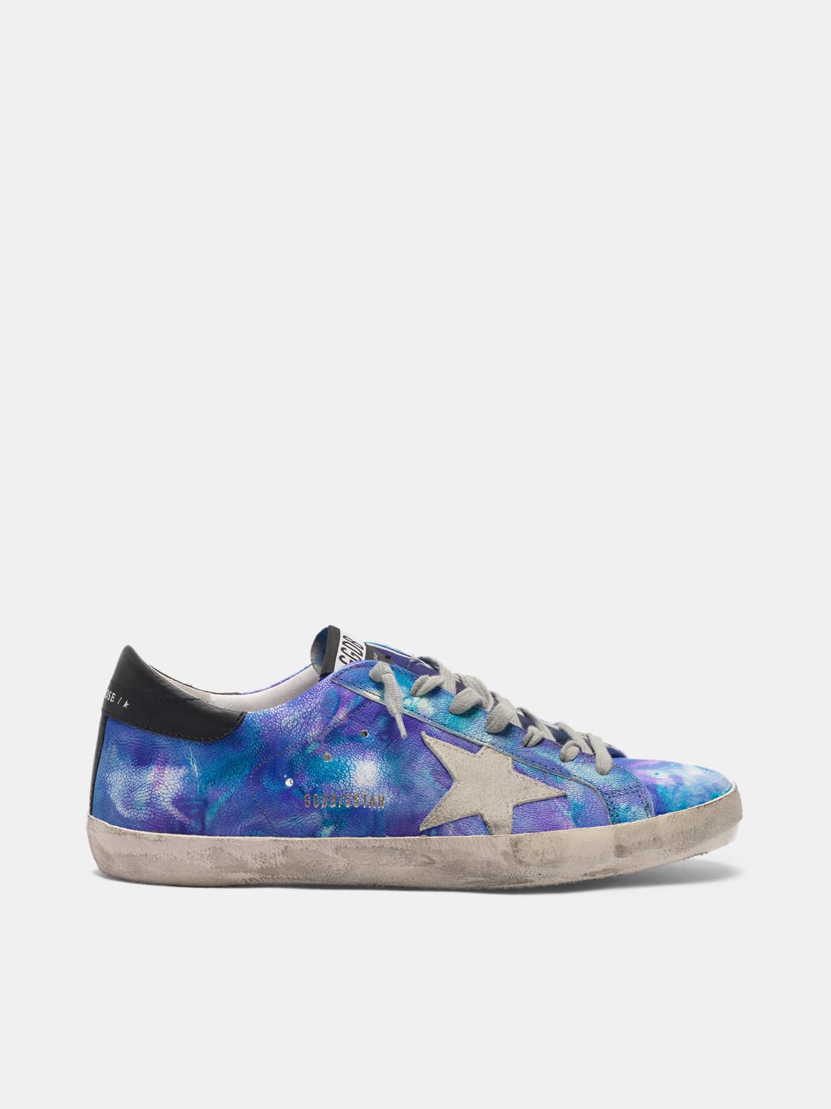 Super-Star sneakers in tie-dye leather