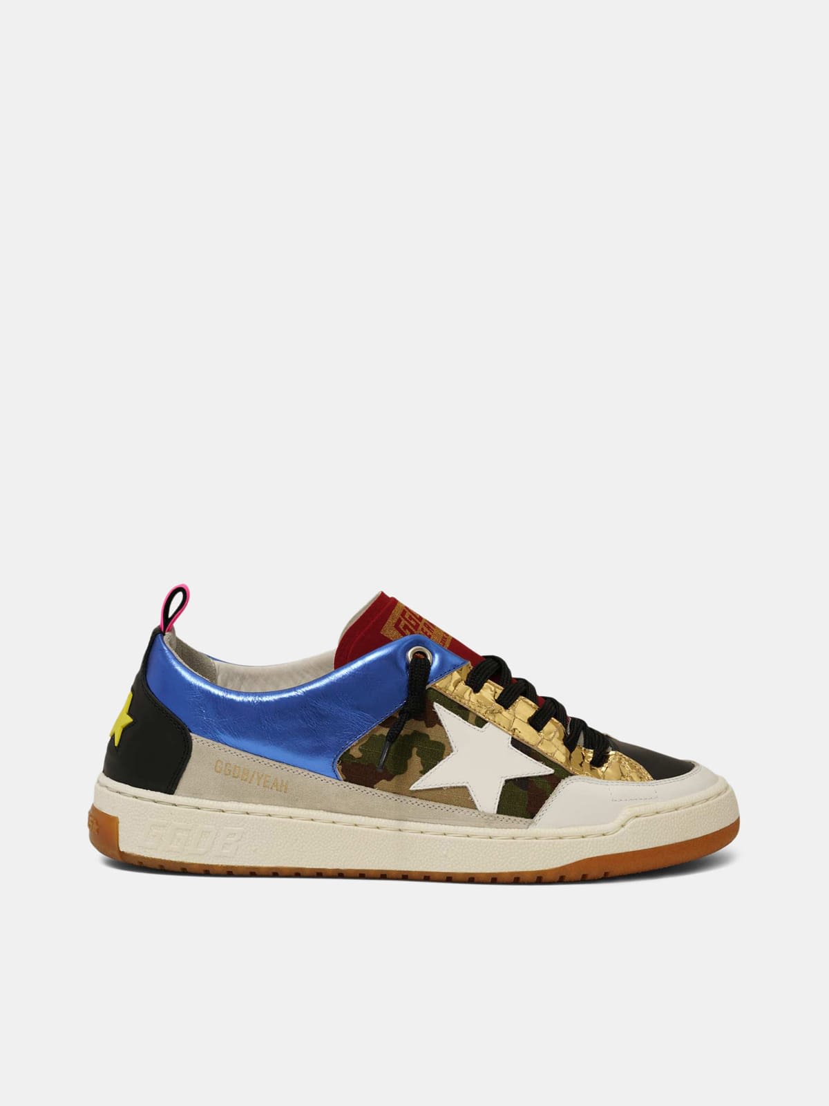 Blue Yeah! sneakers with camouflage and white star